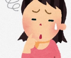 困った女性のイラスト